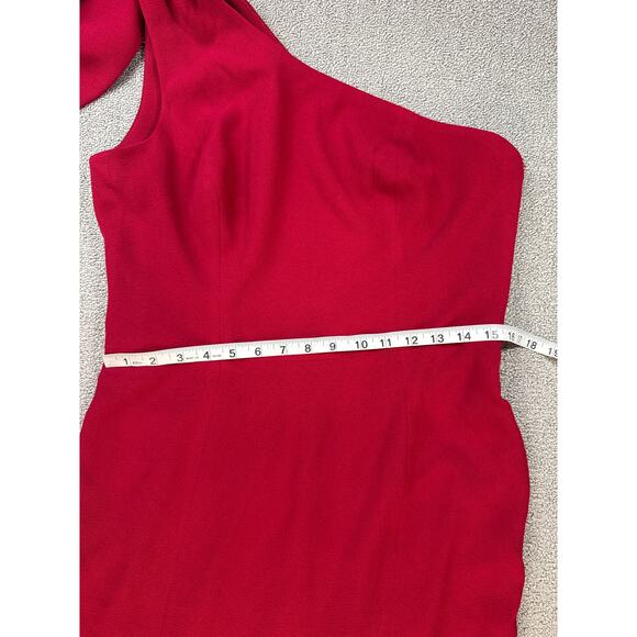 Dress the Population Formal Dress Georgina Gown Maxi One Shoulder Red Size XL - Picture 7 of 12